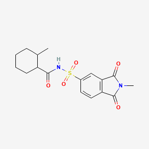 2-methyl-N-(2-methyl-1,3-dioxoisoindol-5-yl)sulfonylcyclohexane-1-carboxamide