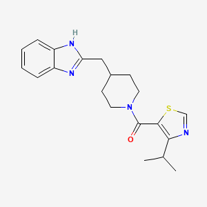 [4-(1H-benzimidazol-2-ylmethyl)piperidin-1-yl]-(4-propan-2-yl-1,3-thiazol-5-yl)methanone