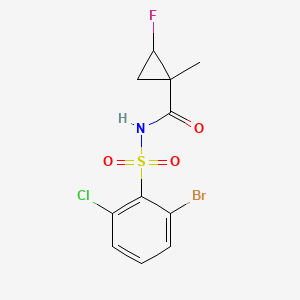 N-(2-bromo-6-chlorophenyl)sulfonyl-2-fluoro-1-methylcyclopropane-1-carboxamide