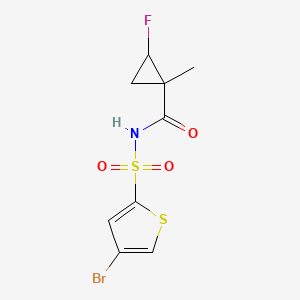 N-(4-bromothiophen-2-yl)sulfonyl-2-fluoro-1-methylcyclopropane-1-carboxamide