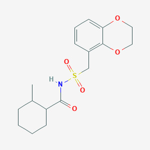 N-(2,3-dihydro-1,4-benzodioxin-5-ylmethylsulfonyl)-2-methylcyclohexane-1-carboxamide