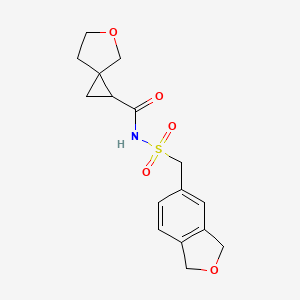 N-(1,3-dihydro-2-benzofuran-5-ylmethylsulfonyl)-5-oxaspiro[2.4]heptane-2-carboxamide