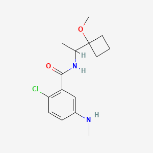 2-chloro-N-[1-(1-methoxycyclobutyl)ethyl]-5-(methylamino)benzamide