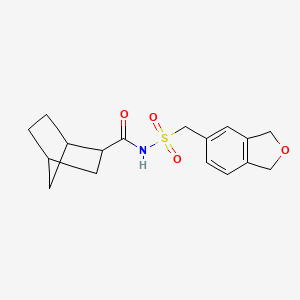 N-(1,3-dihydro-2-benzofuran-5-ylmethylsulfonyl)bicyclo[2.2.1]heptane-2-carboxamide