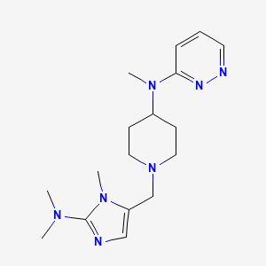 N-[1-[[2-(dimethylamino)-3-methylimidazol-4-yl]methyl]piperidin-4-yl]-N-methylpyridazin-3-amine