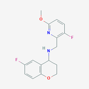 6-fluoro-N-[(3-fluoro-6-methoxypyridin-2-yl)methyl]-3,4-dihydro-2H-chromen-4-amine