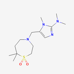 5-[(7,7-dimethyl-1,1-dioxo-1,4-thiazepan-4-yl)methyl]-N,N,1-trimethylimidazol-2-amine