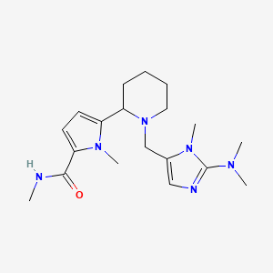 5-[1-[[2-(dimethylamino)-3-methylimidazol-4-yl]methyl]piperidin-2-yl]-N,1-dimethylpyrrole-2-carboxamide