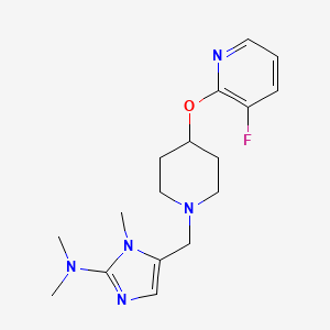 5-[[4-(3-fluoropyridin-2-yl)oxypiperidin-1-yl]methyl]-N,N,1-trimethylimidazol-2-amine