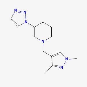 1-[(1,3-Dimethylpyrazol-4-yl)methyl]-3-(triazol-1-yl)piperidine