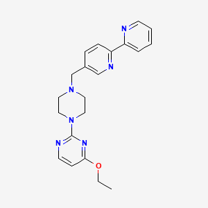 4-Ethoxy-2-[4-[(6-pyridin-2-ylpyridin-3-yl)methyl]piperazin-1-yl]pyrimidine