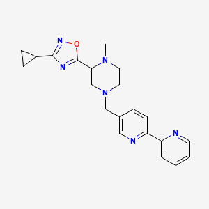 3-Cyclopropyl-5-[1-methyl-4-[(6-pyridin-2-ylpyridin-3-yl)methyl]piperazin-2-yl]-1,2,4-oxadiazole