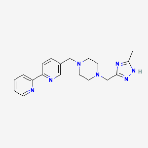 1-[(5-methyl-1H-1,2,4-triazol-3-yl)methyl]-4-[(6-pyridin-2-ylpyridin-3-yl)methyl]piperazine