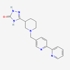 3-[1-[(6-Pyridin-2-ylpyridin-3-yl)methyl]piperidin-3-yl]-1,4-dihydro-1,2,4-triazol-5-one