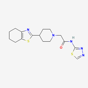 2-[4-(4,5,6,7-tetrahydro-1,3-benzothiazol-2-yl)piperidin-1-yl]-N-(1,3,4-thiadiazol-2-yl)acetamide