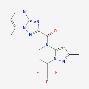 (7-methyl-[1,2,4]triazolo[1,5-a]pyrimidin-2-yl)-[2-methyl-7-(trifluoromethyl)-6,7-dihydro-5H-pyrazolo[1,5-a]pyrimidin-4-yl]methanone