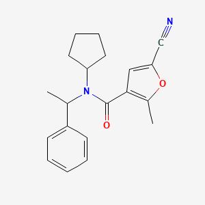 5-cyano-N-cyclopentyl-2-methyl-N-(1-phenylethyl)furan-3-carboxamide