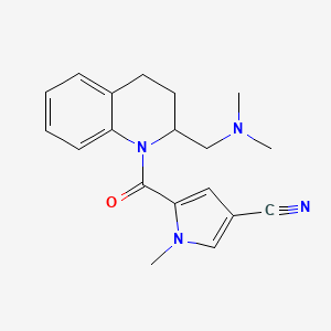 5-[2-[(dimethylamino)methyl]-3,4-dihydro-2H-quinoline-1-carbonyl]-1-methylpyrrole-3-carbonitrile