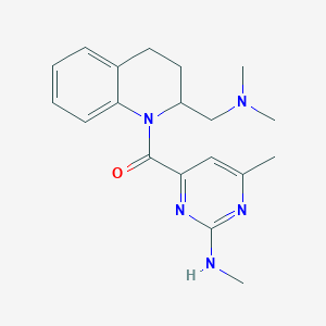 [2-[(dimethylamino)methyl]-3,4-dihydro-2H-quinolin-1-yl]-[6-methyl-2-(methylamino)pyrimidin-4-yl]methanone