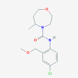 N-[4-chloro-2-(methoxymethyl)phenyl]-5-methyl-1,4-oxazepane-4-carboxamide