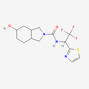 5-hydroxy-N-[2,2,2-trifluoro-1-(1,3-thiazol-2-yl)ethyl]-1,3,3a,4,5,6,7,7a-octahydroisoindole-2-carboxamide