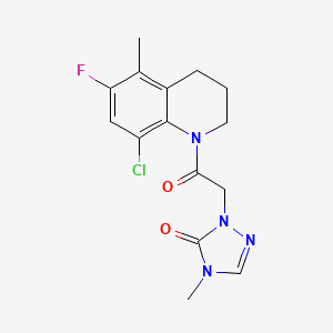 2-[2-(8-chloro-6-fluoro-5-methyl-3,4-dihydro-2H-quinolin-1-yl)-2-oxoethyl]-4-methyl-1,2,4-triazol-3-one