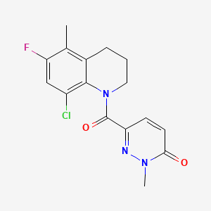 6-(8-chloro-6-fluoro-5-methyl-3,4-dihydro-2H-quinoline-1-carbonyl)-2-methylpyridazin-3-one