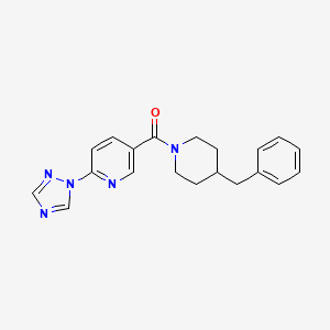 (4-Benzylpiperidin-1-yl)-[6-(1,2,4-triazol-1-yl)pyridin-3-yl]methanone