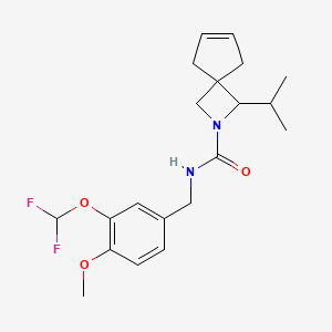 N-[[3-(difluoromethoxy)-4-methoxyphenyl]methyl]-3-propan-2-yl-2-azaspiro[3.4]oct-6-ene-2-carboxamide