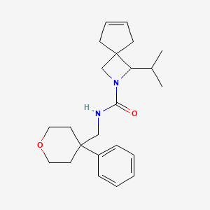 N-[(4-phenyloxan-4-yl)methyl]-3-propan-2-yl-2-azaspiro[3.4]oct-6-ene-2-carboxamide