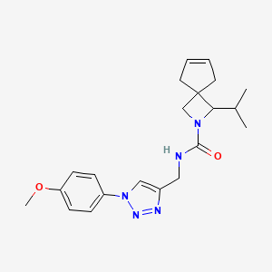 N-[[1-(4-methoxyphenyl)triazol-4-yl]methyl]-3-propan-2-yl-2-azaspiro[3.4]oct-6-ene-2-carboxamide