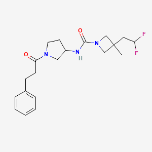 3-(2,2-difluoroethyl)-3-methyl-N-[1-(3-phenylpropanoyl)pyrrolidin-3-yl]azetidine-1-carboxamide