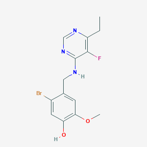 5-Bromo-4-[[(6-ethyl-5-fluoropyrimidin-4-yl)amino]methyl]-2-methoxyphenol