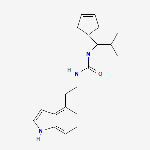 N-[2-(1H-indol-4-yl)ethyl]-3-propan-2-yl-2-azaspiro[3.4]oct-6-ene-2-carboxamide