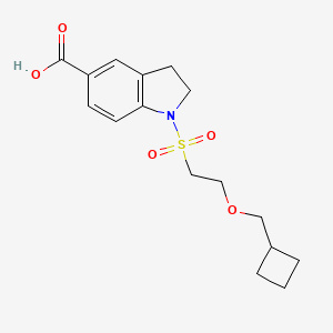 1-[2-(Cyclobutylmethoxy)ethylsulfonyl]-2,3-dihydroindole-5-carboxylic acid