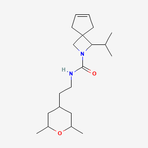 N-[2-(2,6-dimethyloxan-4-yl)ethyl]-3-propan-2-yl-2-azaspiro[3.4]oct-6-ene-2-carboxamide