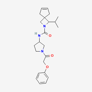 N-[1-(2-phenoxyacetyl)pyrrolidin-3-yl]-3-propan-2-yl-2-azaspiro[3.4]oct-6-ene-2-carboxamide