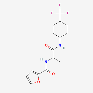 N-[1-oxo-1-[[4-(trifluoromethyl)cyclohexyl]amino]propan-2-yl]furan-2-carboxamide