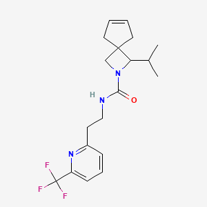 3-propan-2-yl-N-[2-[6-(trifluoromethyl)pyridin-2-yl]ethyl]-2-azaspiro[3.4]oct-6-ene-2-carboxamide