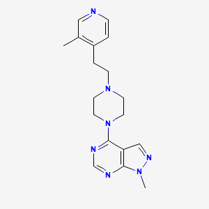 1-Methyl-4-[4-[2-(3-methylpyridin-4-yl)ethyl]piperazin-1-yl]pyrazolo[3,4-d]pyrimidine