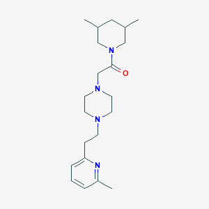 1-(3,5-Dimethylpiperidin-1-yl)-2-[4-[2-(6-methylpyridin-2-yl)ethyl]piperazin-1-yl]ethanone