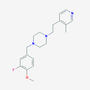 1-[(3-Fluoro-4-methoxyphenyl)methyl]-4-[2-(3-methylpyridin-4-yl)ethyl]piperazine