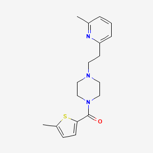 [4-[2-(6-Methylpyridin-2-yl)ethyl]piperazin-1-yl]-(5-methylthiophen-2-yl)methanone