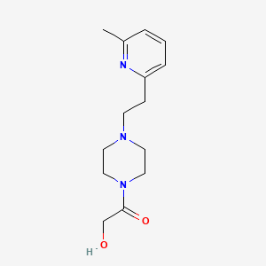 2-Hydroxy-1-[4-[2-(6-methylpyridin-2-yl)ethyl]piperazin-1-yl]ethanone