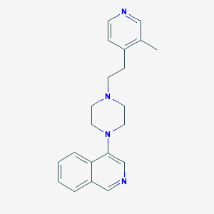 molecular formula C21H24N4 B7245366 4-[4-[2-(3-Methylpyridin-4-yl)ethyl]piperazin-1-yl]isoquinoline 