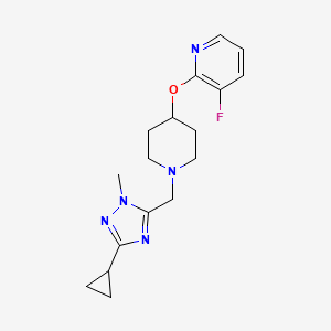 2-[1-[(5-Cyclopropyl-2-methyl-1,2,4-triazol-3-yl)methyl]piperidin-4-yl]oxy-3-fluoropyridine