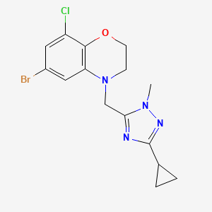 6-Bromo-8-chloro-4-[(5-cyclopropyl-2-methyl-1,2,4-triazol-3-yl)methyl]-2,3-dihydro-1,4-benzoxazine