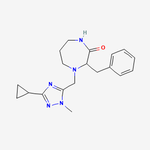 3-Benzyl-4-[(5-cyclopropyl-2-methyl-1,2,4-triazol-3-yl)methyl]-1,4-diazepan-2-one