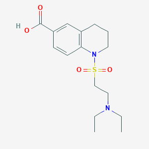 molecular formula C16H24N2O4S B7245390 1-[2-(diethylamino)ethylsulfonyl]-3,4-dihydro-2H-quinoline-6-carboxylic acid 