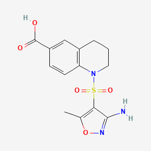 1-[(3-amino-5-methyl-1,2-oxazol-4-yl)sulfonyl]-3,4-dihydro-2H-quinoline-6-carboxylic acid